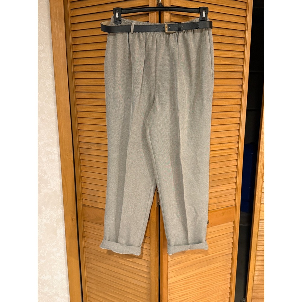 NWT Alfred Dunner Georgetown Trousers Textured Weave Size 16 Coastal Grandma